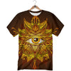 All Seeing Eye Gold Print T-Shirt-grizzshop