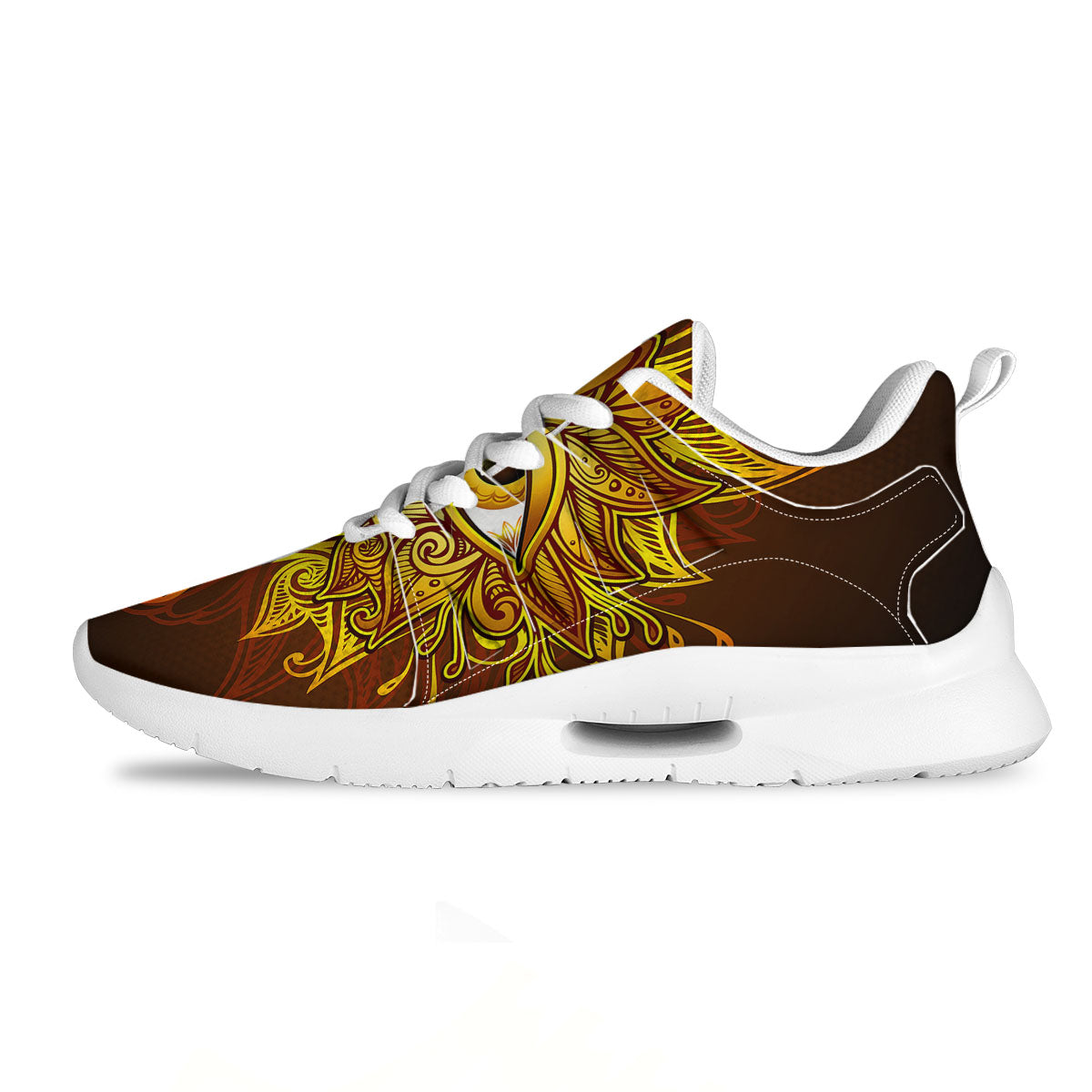 All Seeing Eye Gold Print Tennis Shoes-grizzshop