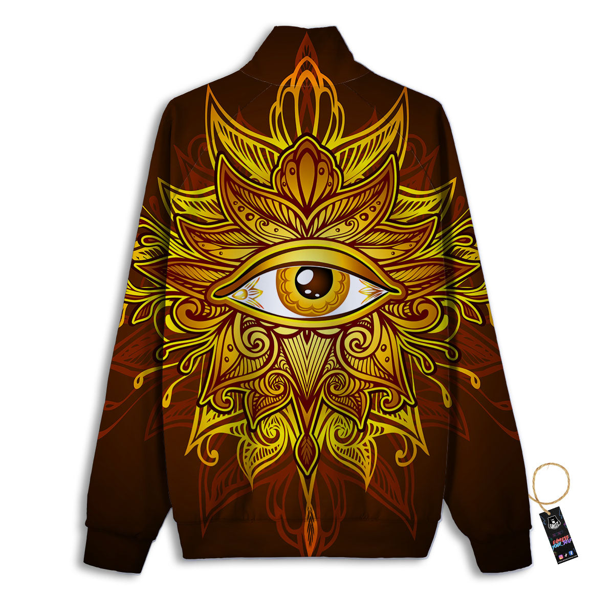 All Seeing Eye Gold Print Track Jacket-grizzshop