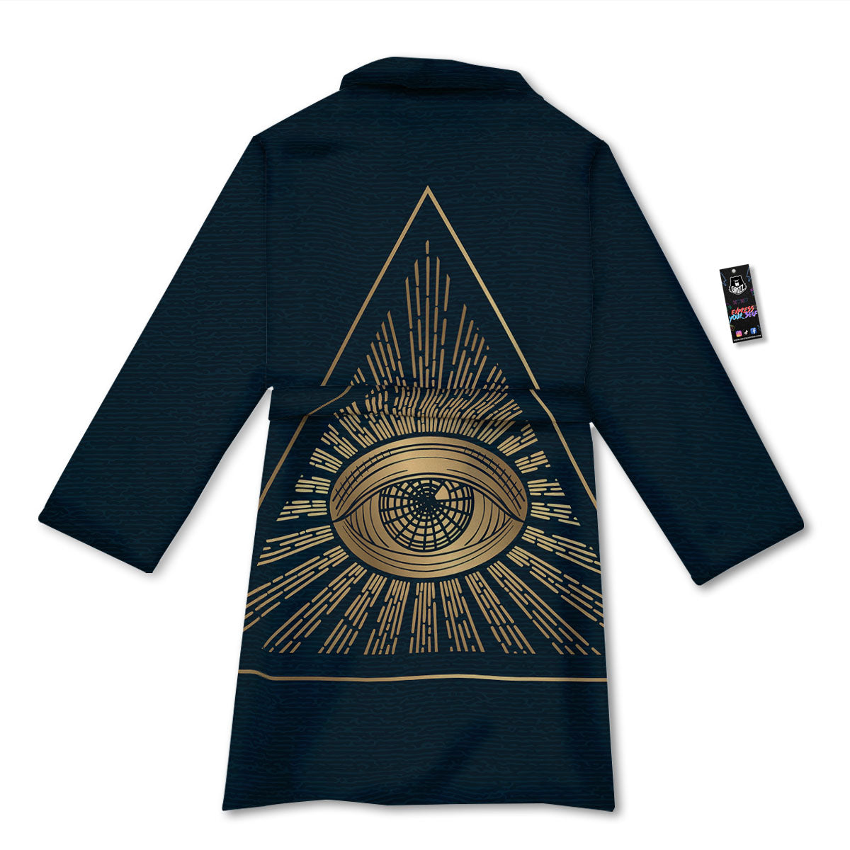 All Seeing Eye Masonic Print Bathrobe-grizzshop