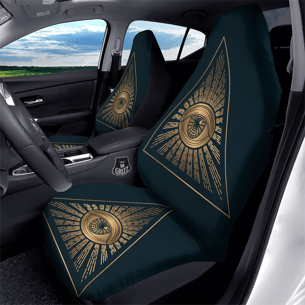 All Seeing Eye Masonic Print Car Seat Covers-grizzshop