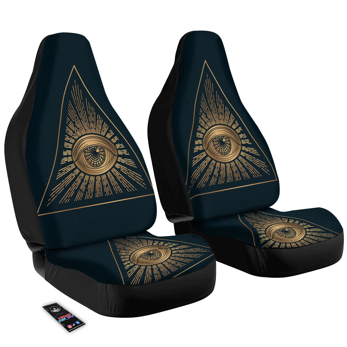 All Seeing Eye Masonic Print Car Seat Covers-grizzshop