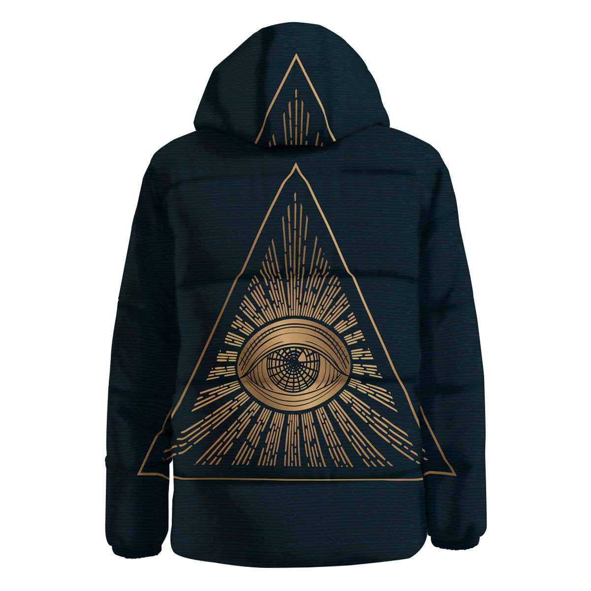 All Seeing Eye Masonic Print Down Jacket-grizzshop