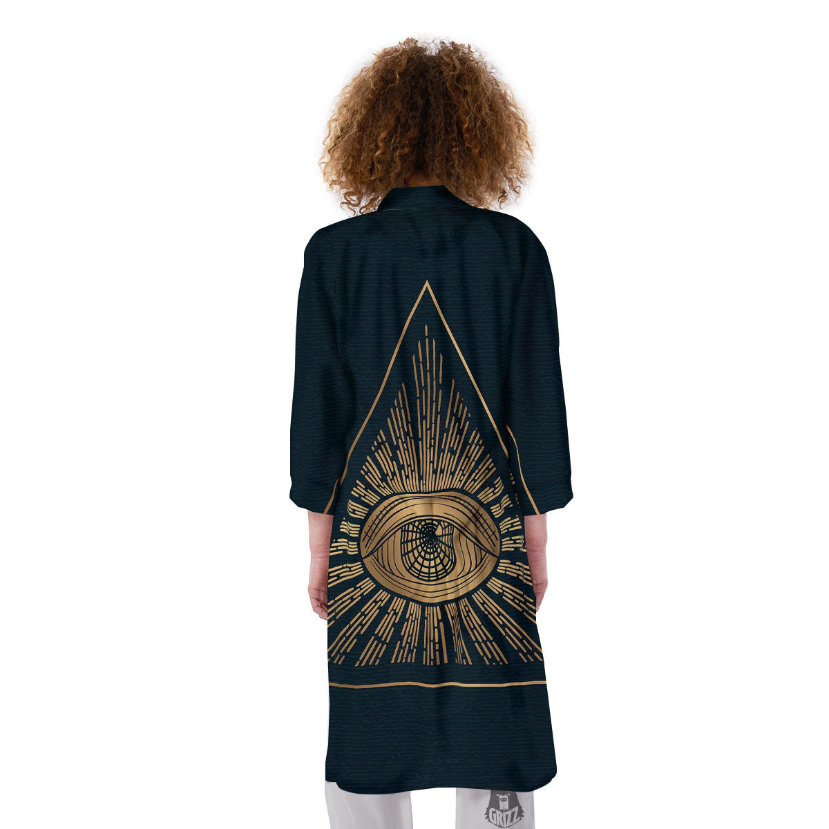 All Seeing Eye Masonic Print Kimono-grizzshop