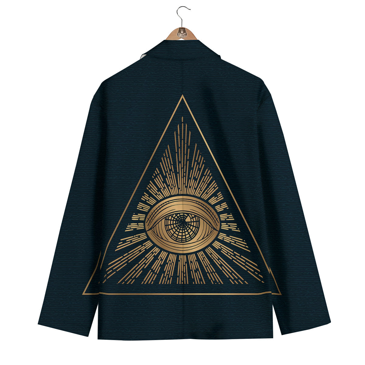 All Seeing Eye Masonic Print Men's Blazer-grizzshop