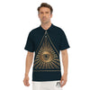 All Seeing Eye Masonic Print Men's Golf Shirts-grizzshop