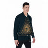 All Seeing Eye Masonic Print Men's Long Sleeve Shirts-grizzshop