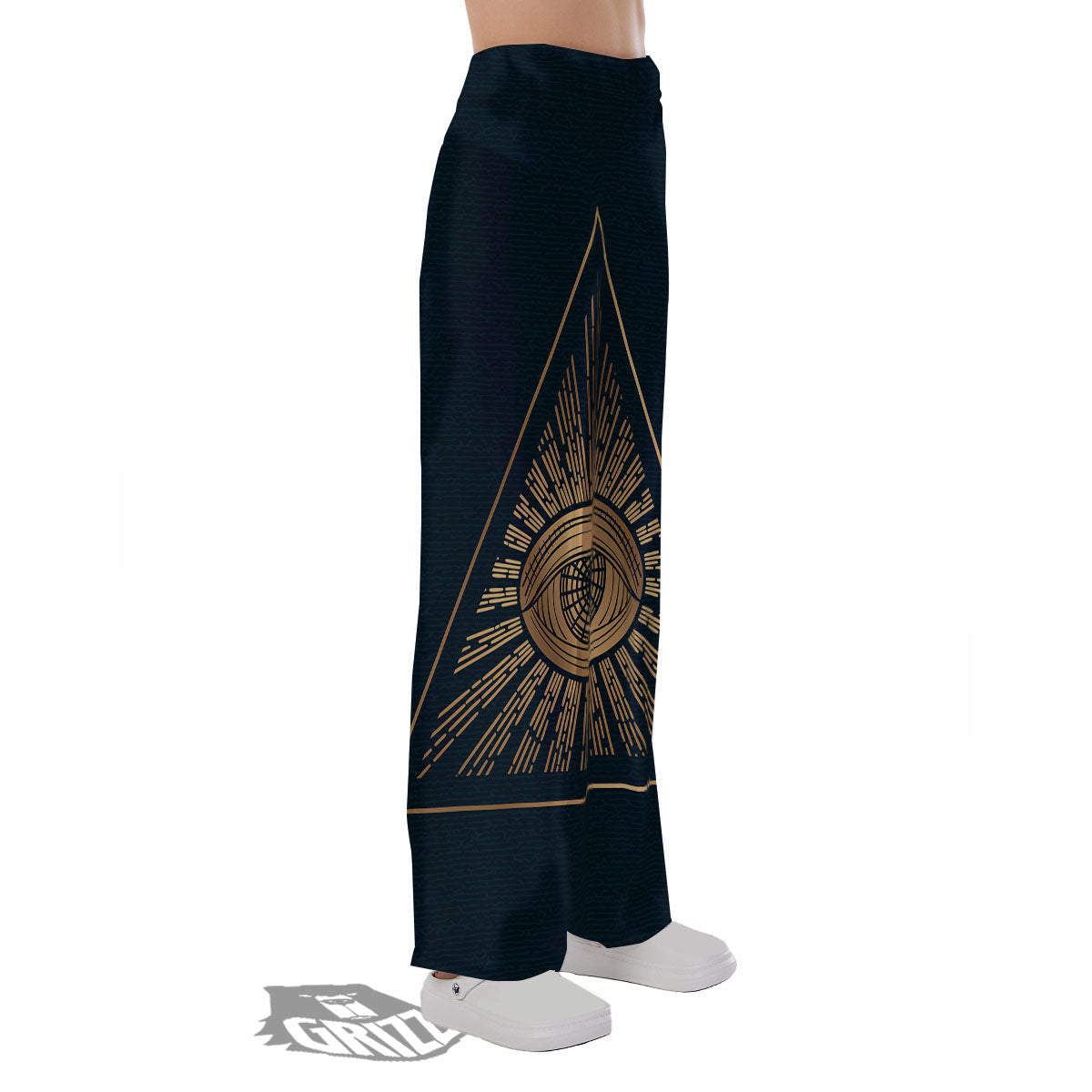All Seeing Eye Masonic Print Pajama Pants-grizzshop