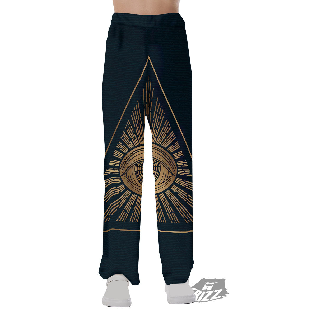 All Seeing Eye Masonic Print Pajama Pants-grizzshop