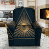 All Seeing Eye Masonic Print Recliner Slipcover-grizzshop