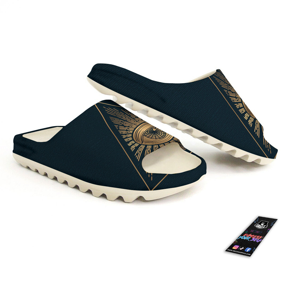 All Seeing Eye Masonic Print Sandals-grizzshop