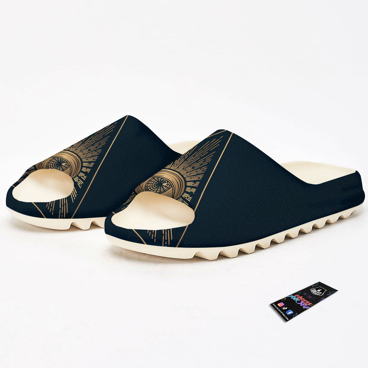 All Seeing Eye Masonic Print Sandals-grizzshop