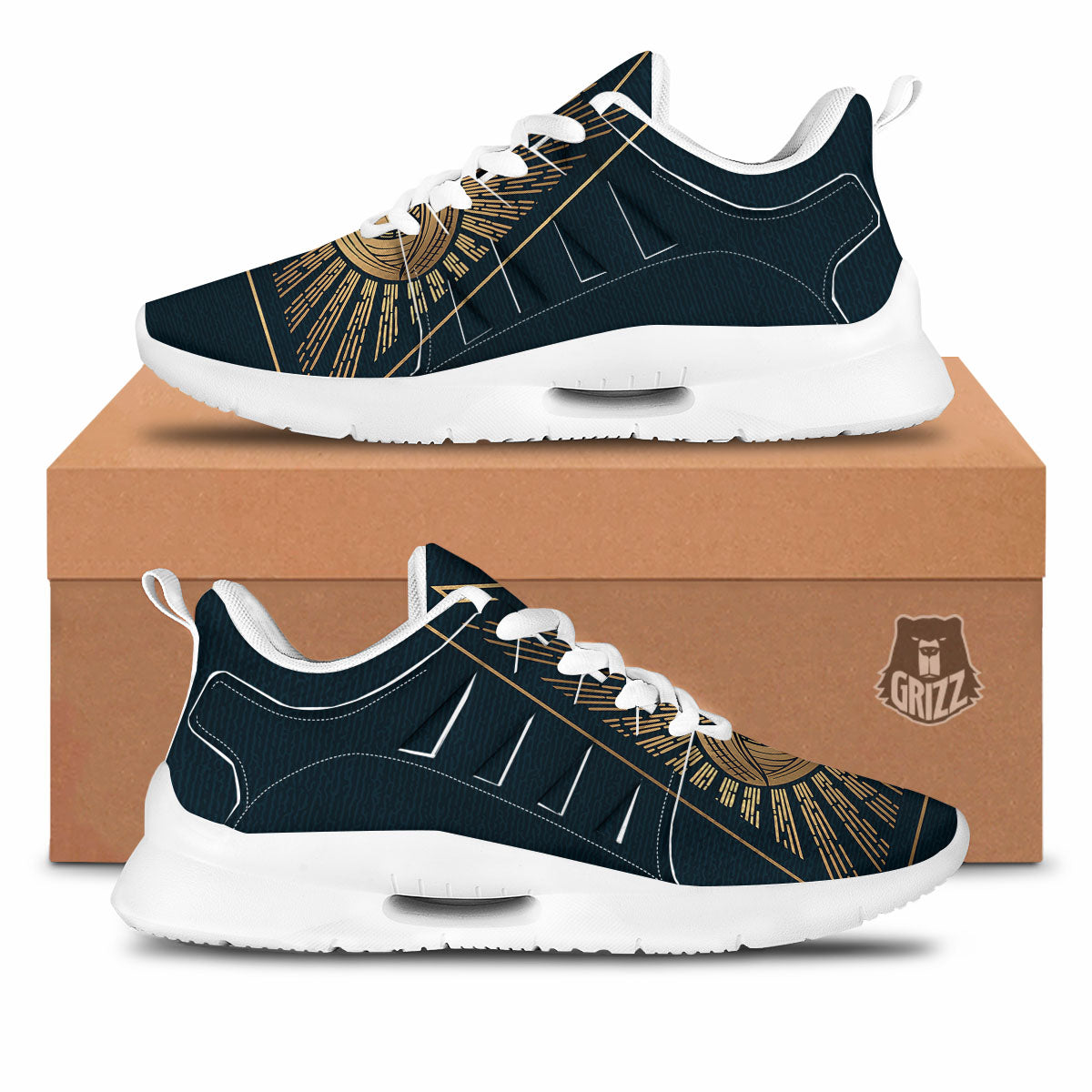 All Seeing Eye Masonic Print Tennis Shoes-grizzshop