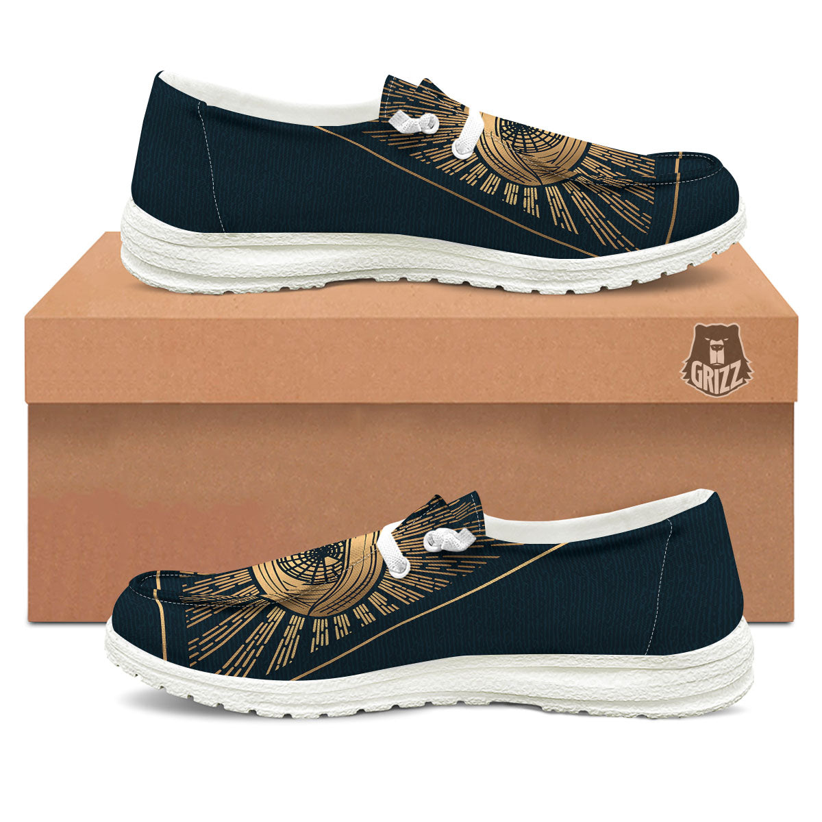 All Seeing Eye Masonic Print White Loafers-grizzshop