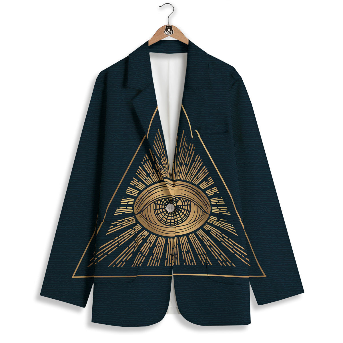 All Seeing Eye Masonic Print Women's Blazer-grizzshop