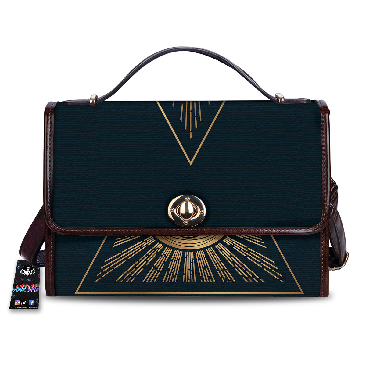 All Seeing Eye Masonic Print Women's Satchel Bag-grizzshop