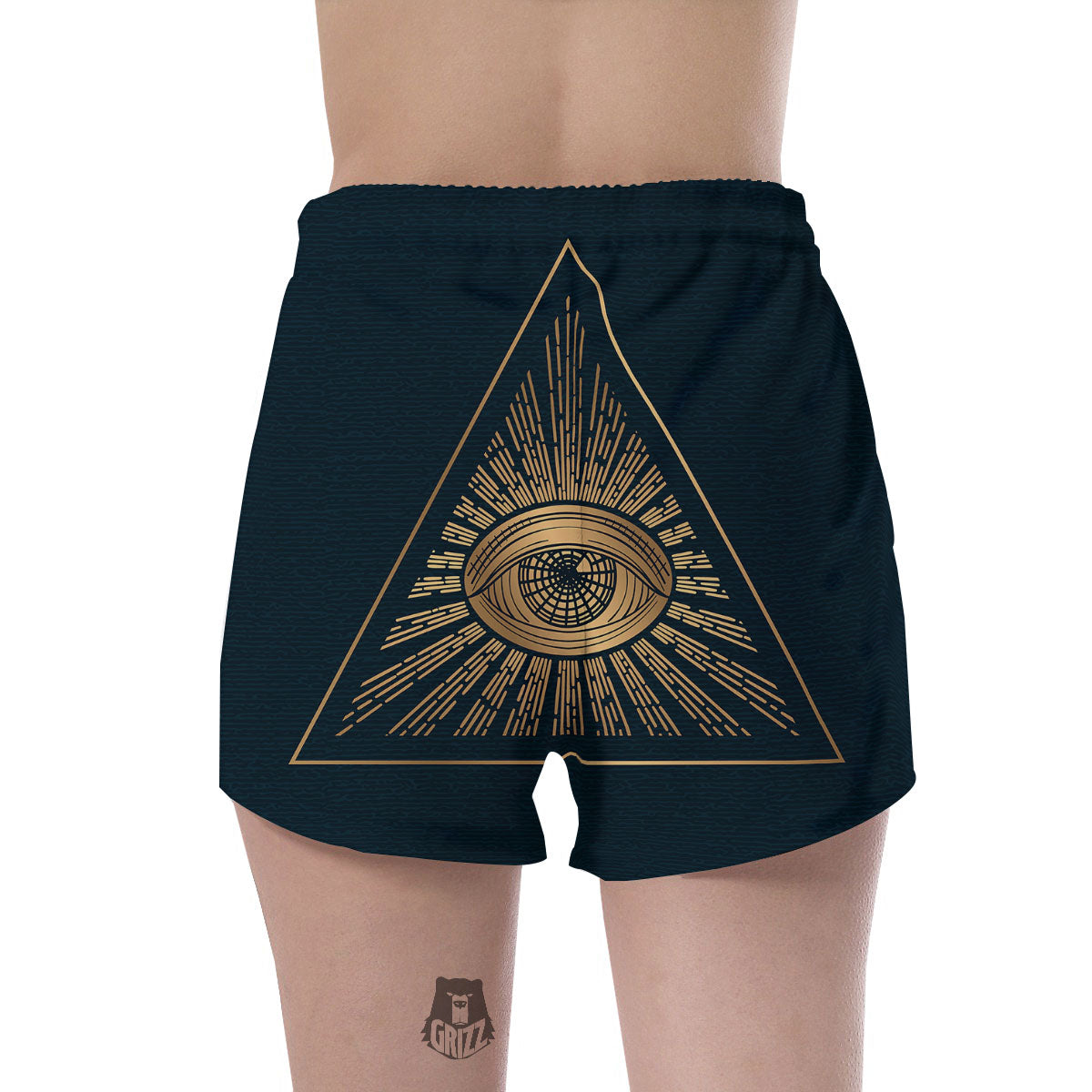 All Seeing Eye Masonic Print Women's Shorts-grizzshop