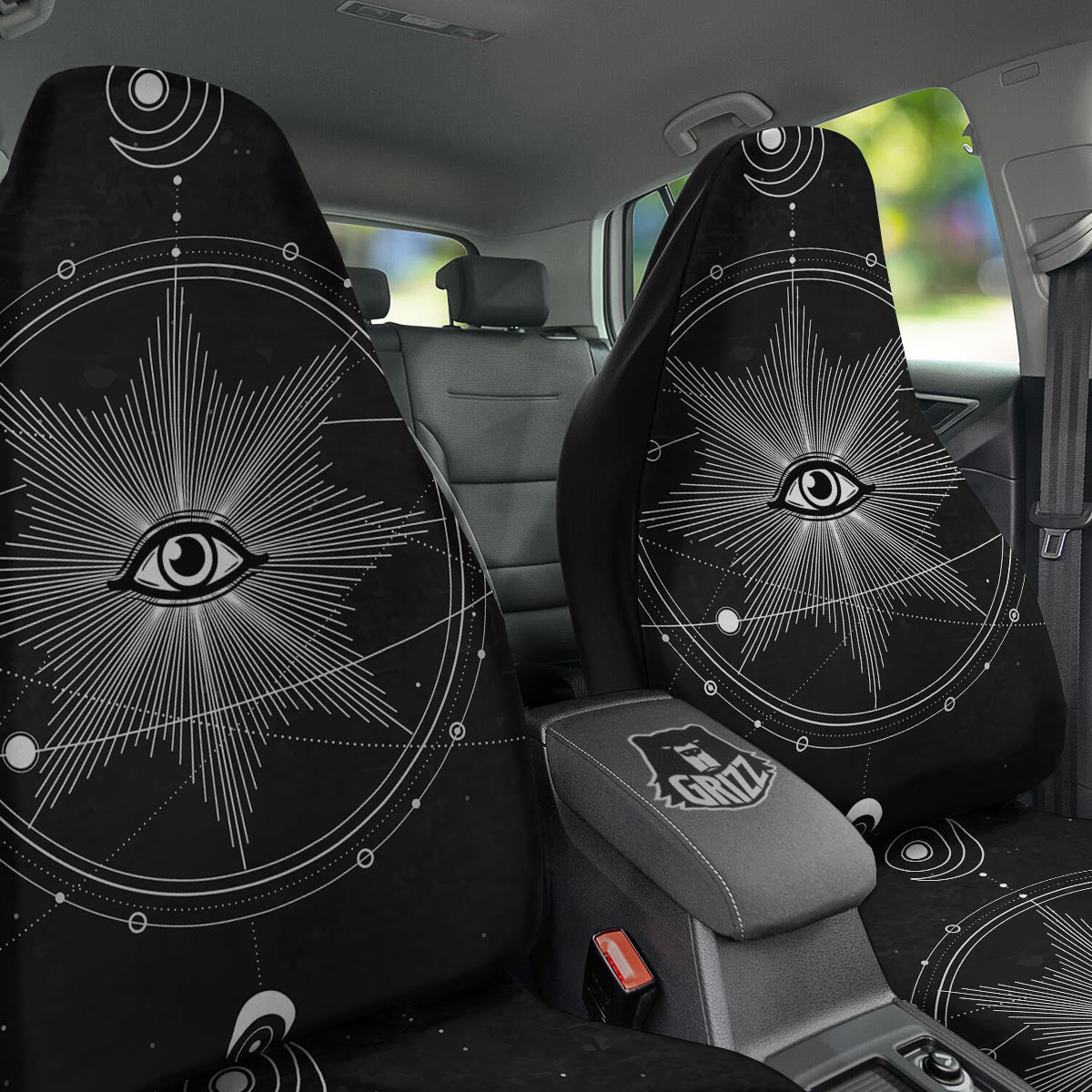 All Seeing Eye Sun Print Car Seat Covers-grizzshop