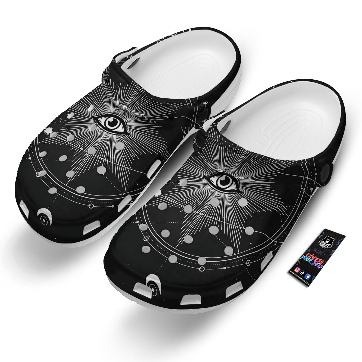 All Seeing Eye Sun Print Clog-grizzshop