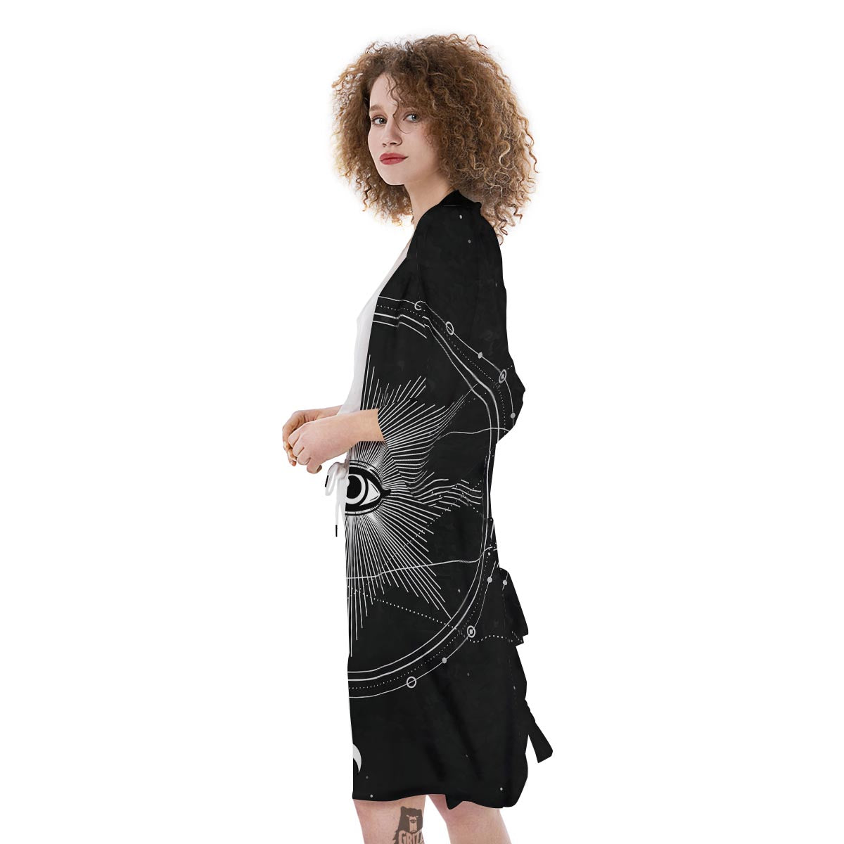 All Seeing Eye Sun Print Kimono-grizzshop
