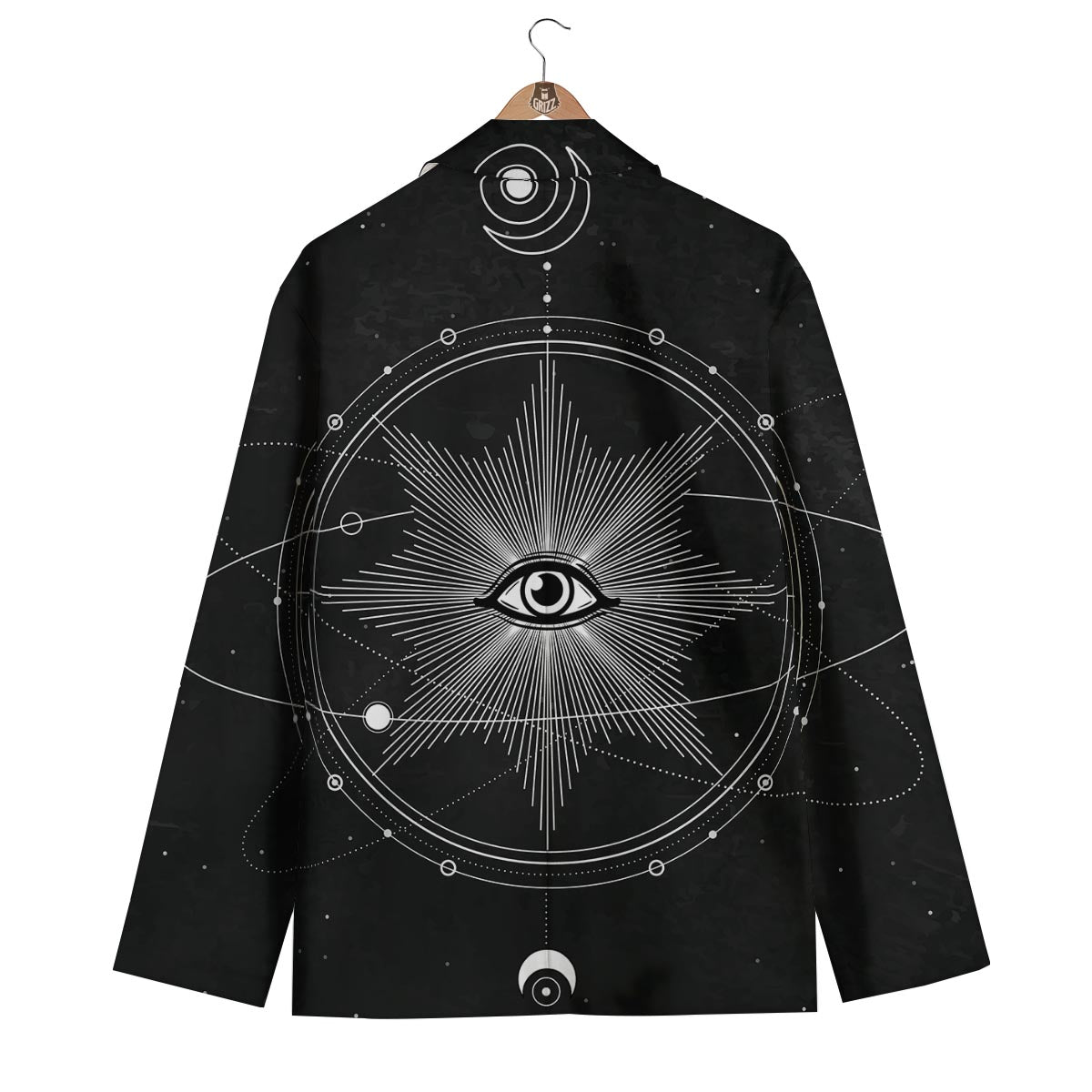 All Seeing Eye Sun Print Men's Blazer-grizzshop