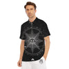 All Seeing Eye Sun Print Men's Golf Shirts-grizzshop