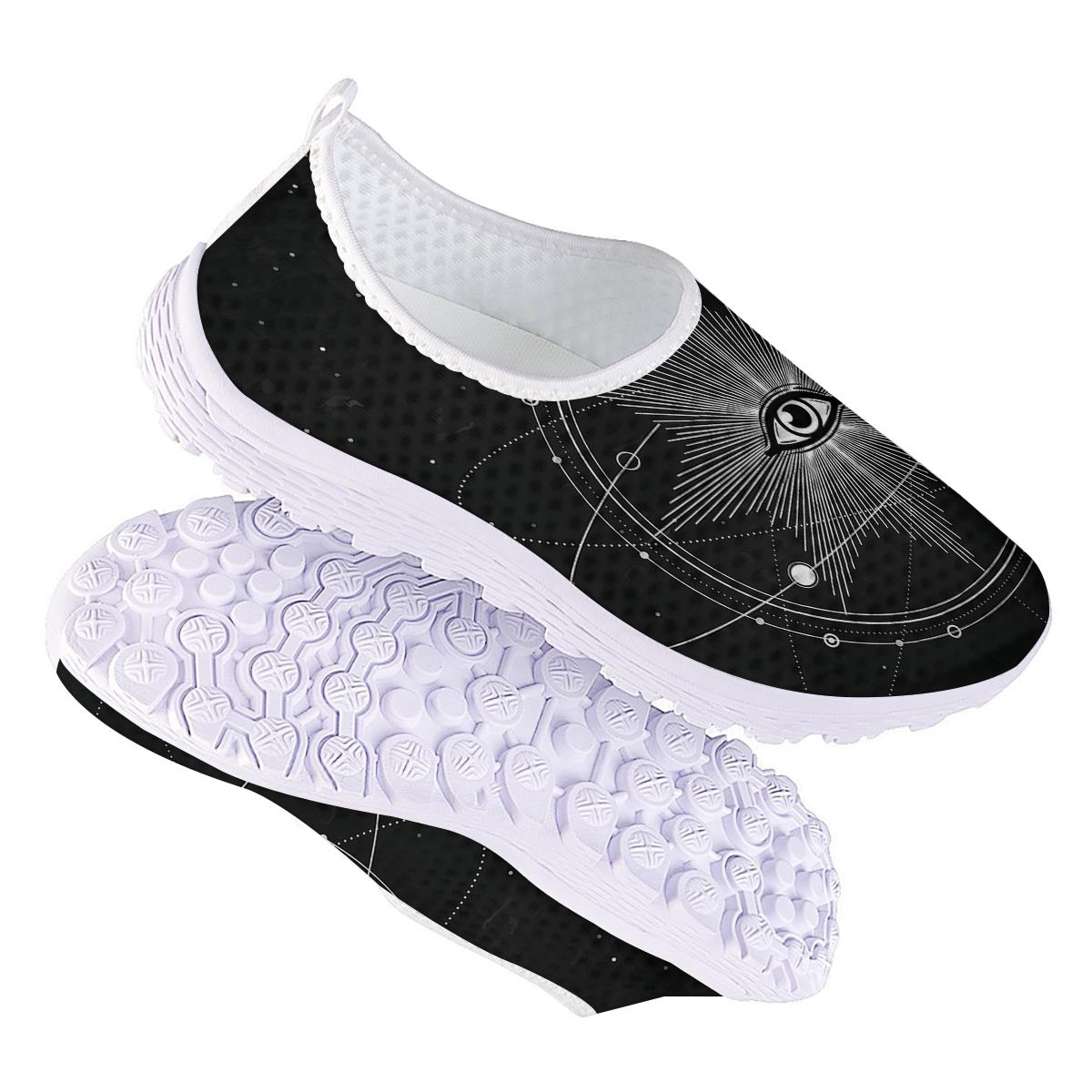 All Seeing Eye Sun Print Nurse Shoes-grizzshop