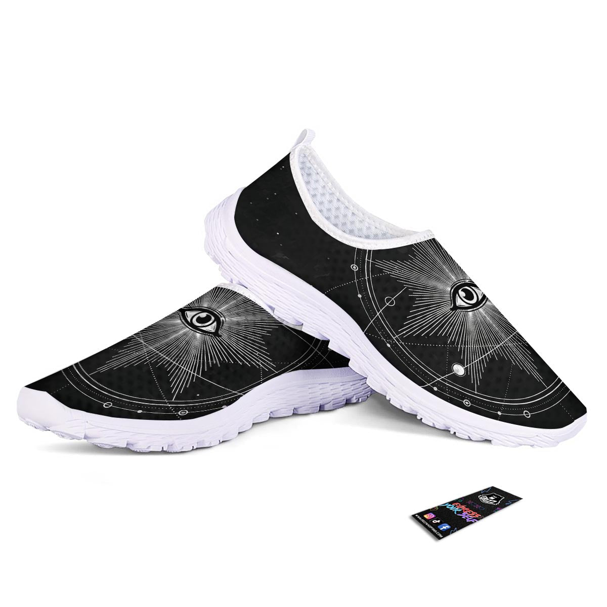 All Seeing Eye Sun Print Nurse Shoes-grizzshop