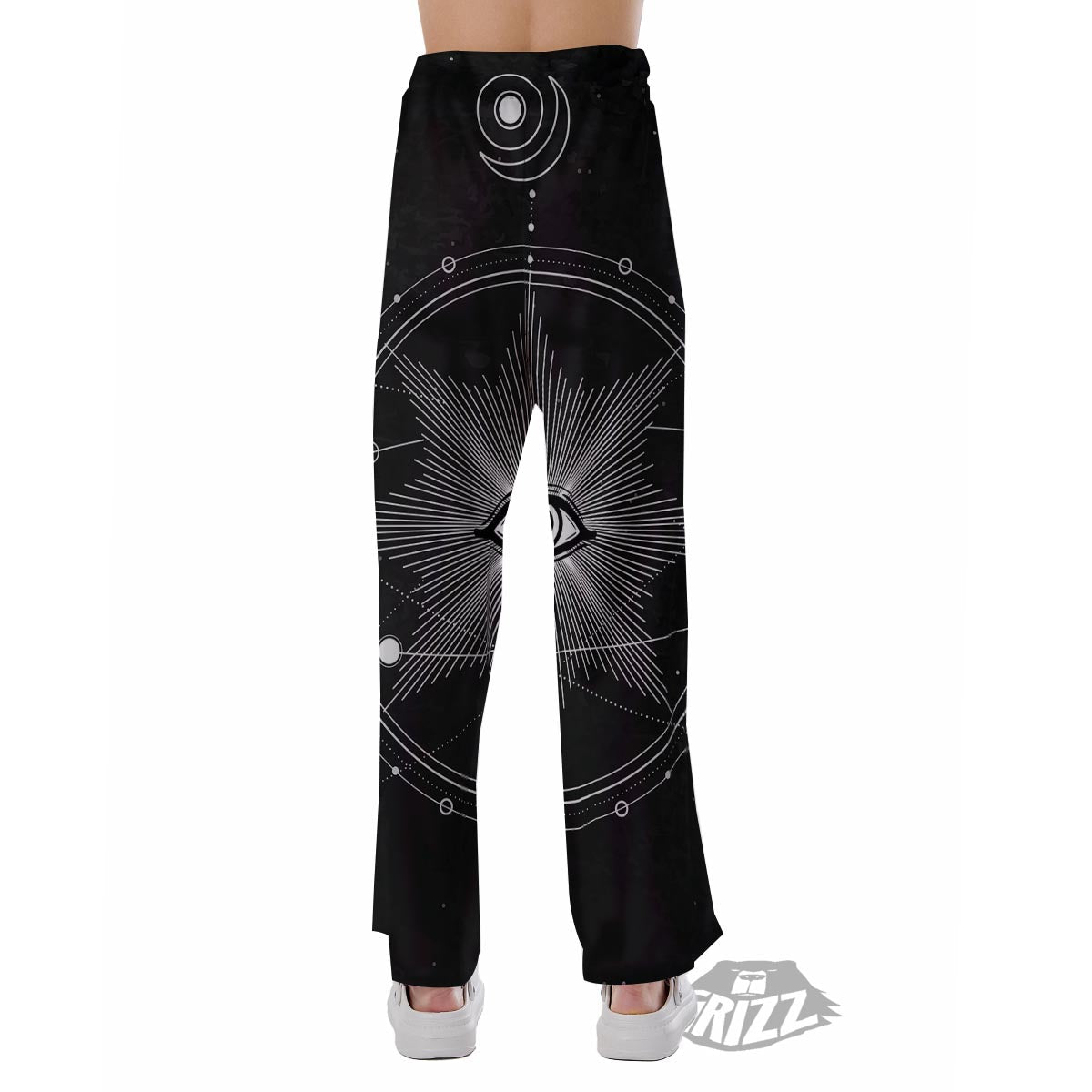 All Seeing Eye Sun Print Pajama Pants-grizzshop