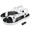 All Seeing Eye Sun Print White Open Toe Sandals-grizzshop