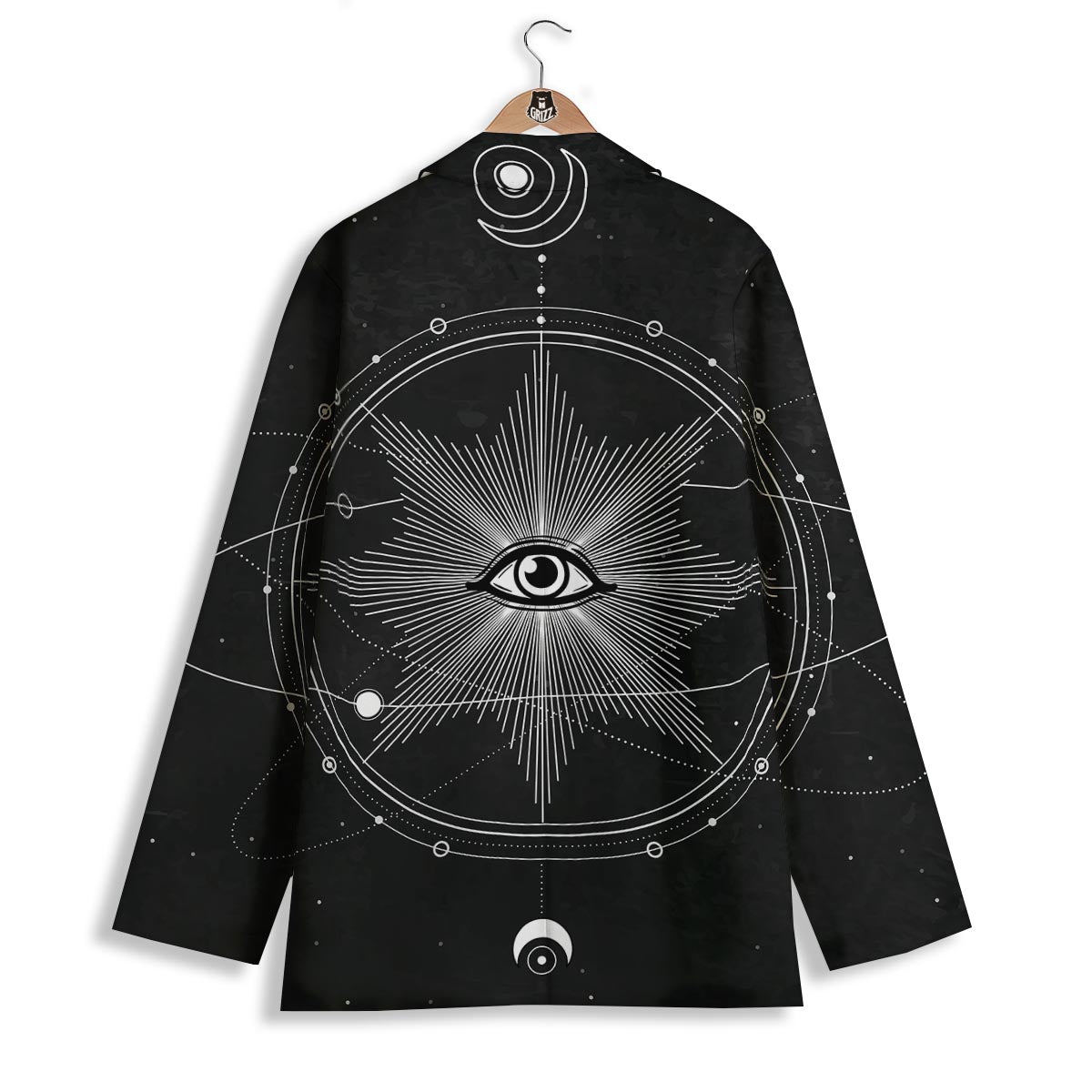 All Seeing Eye Sun Print Women's Blazer-grizzshop