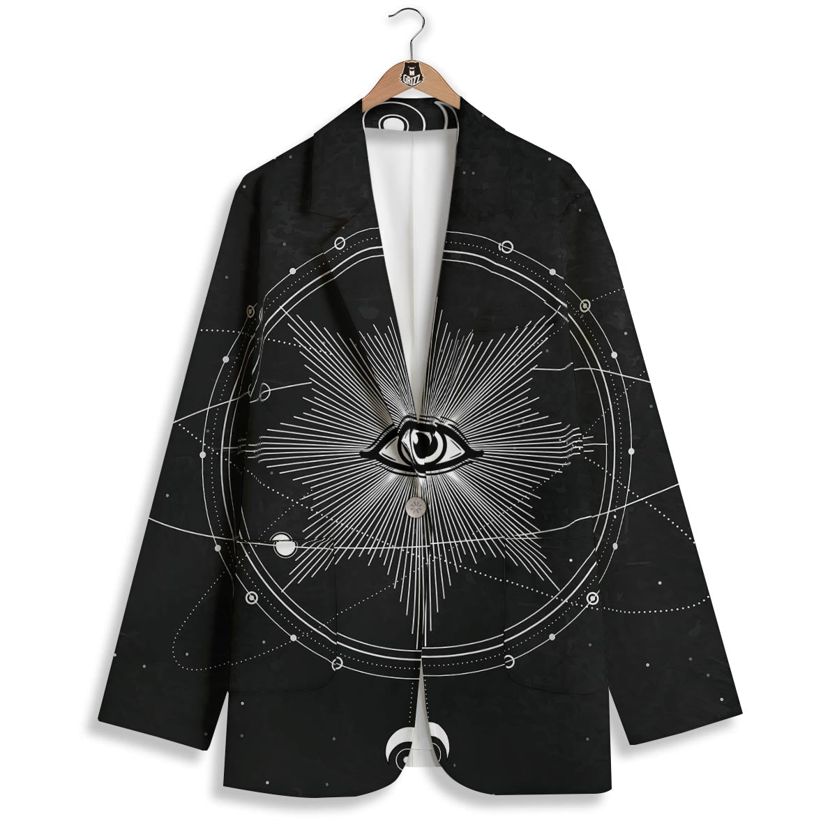All Seeing Eye Sun Print Women's Blazer-grizzshop