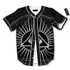 All Seeing Eye White And Black Print Baseball Jersey