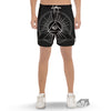 All Seeing Eye White And Black Print Men's Gym Shorts-grizzshop