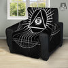 All Seeing Eye White And Black Print Recliner Protector-grizzshop