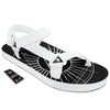 All Seeing Eye White And Black Print White Open Toe Sandals-grizzshop