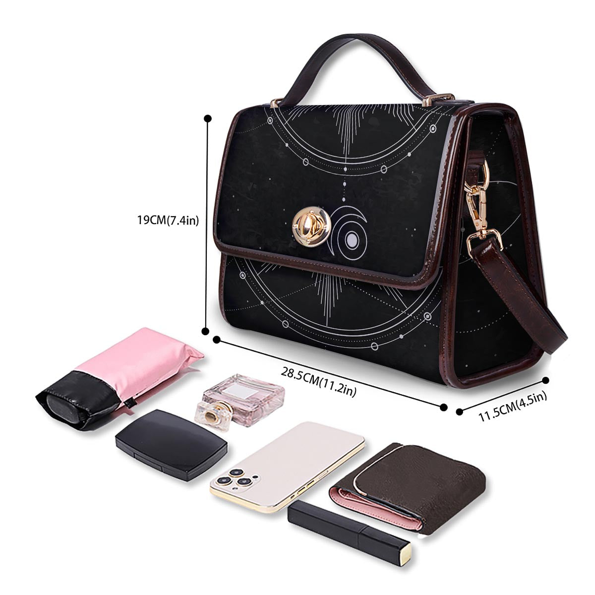 All Seeing Eye Sun Print Women's Satchel Bag