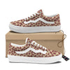 Almond Vintage Print Pattern Skate Shoes-grizzshop