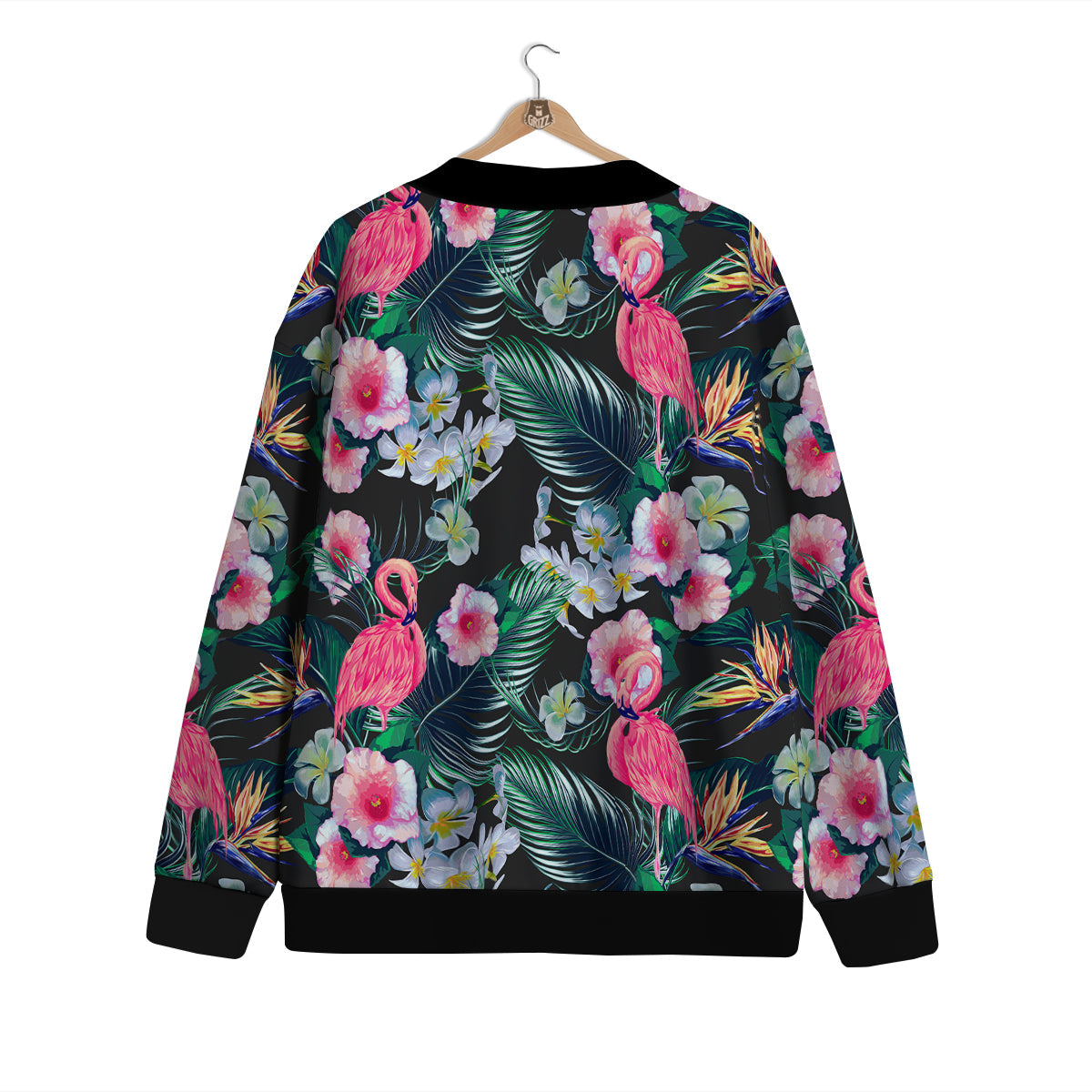 Aloha Flamingo Tropical Print Pattern Cardigan-grizzshop