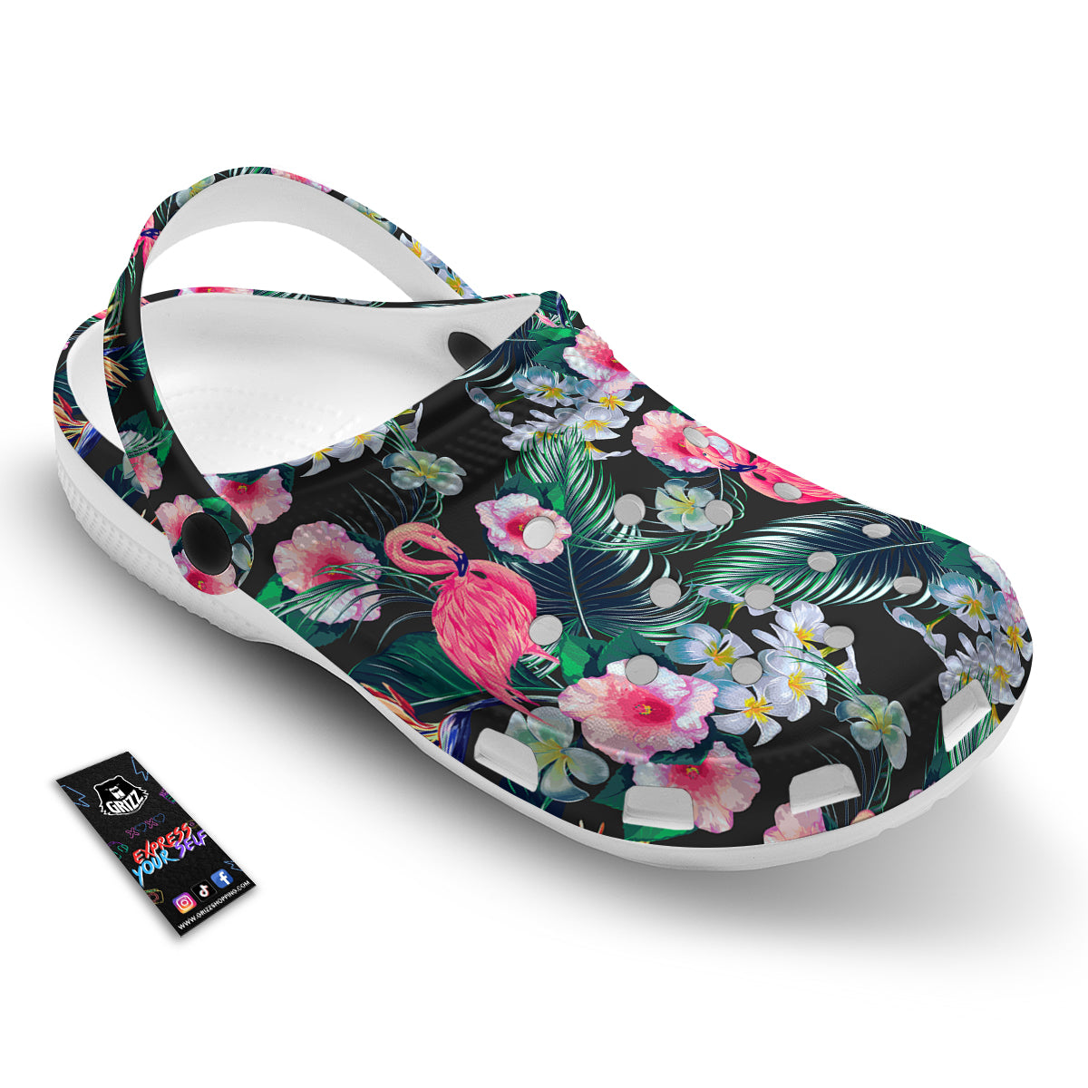 Aloha Flamingo Tropical Print Pattern Clog-grizzshop