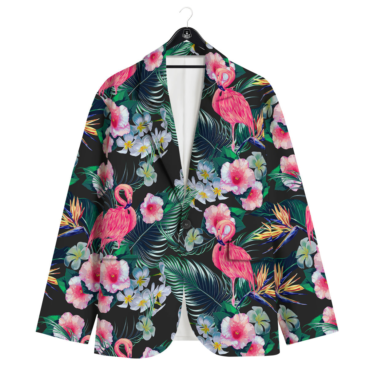 Aloha Flamingo Tropical Print Pattern Men's Sport Coat-grizzshop
