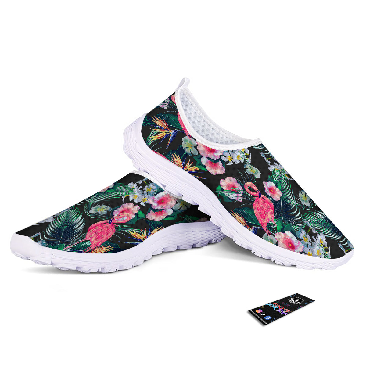 Aloha Flamingo Tropical Print Pattern Nurse Shoes-grizzshop