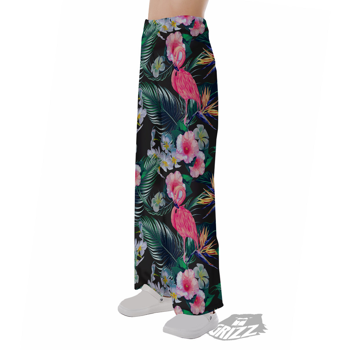 Aloha Flamingo Tropical Print Pattern Pajama Pants-grizzshop