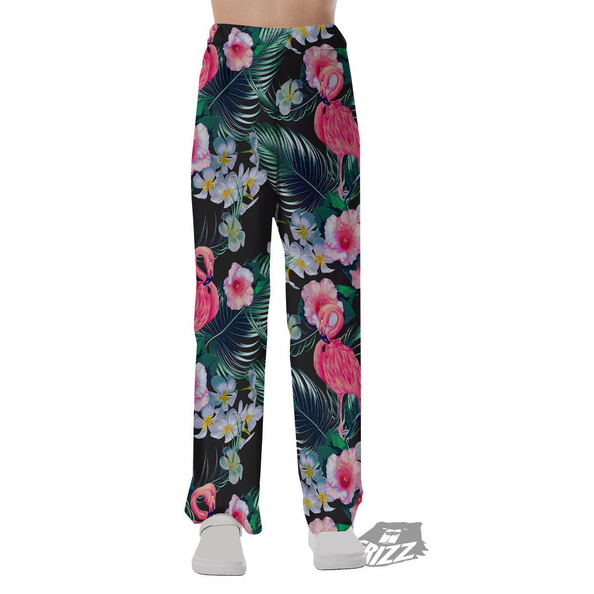 Aloha Flamingo Tropical Print Pattern Pajama Pants-grizzshop