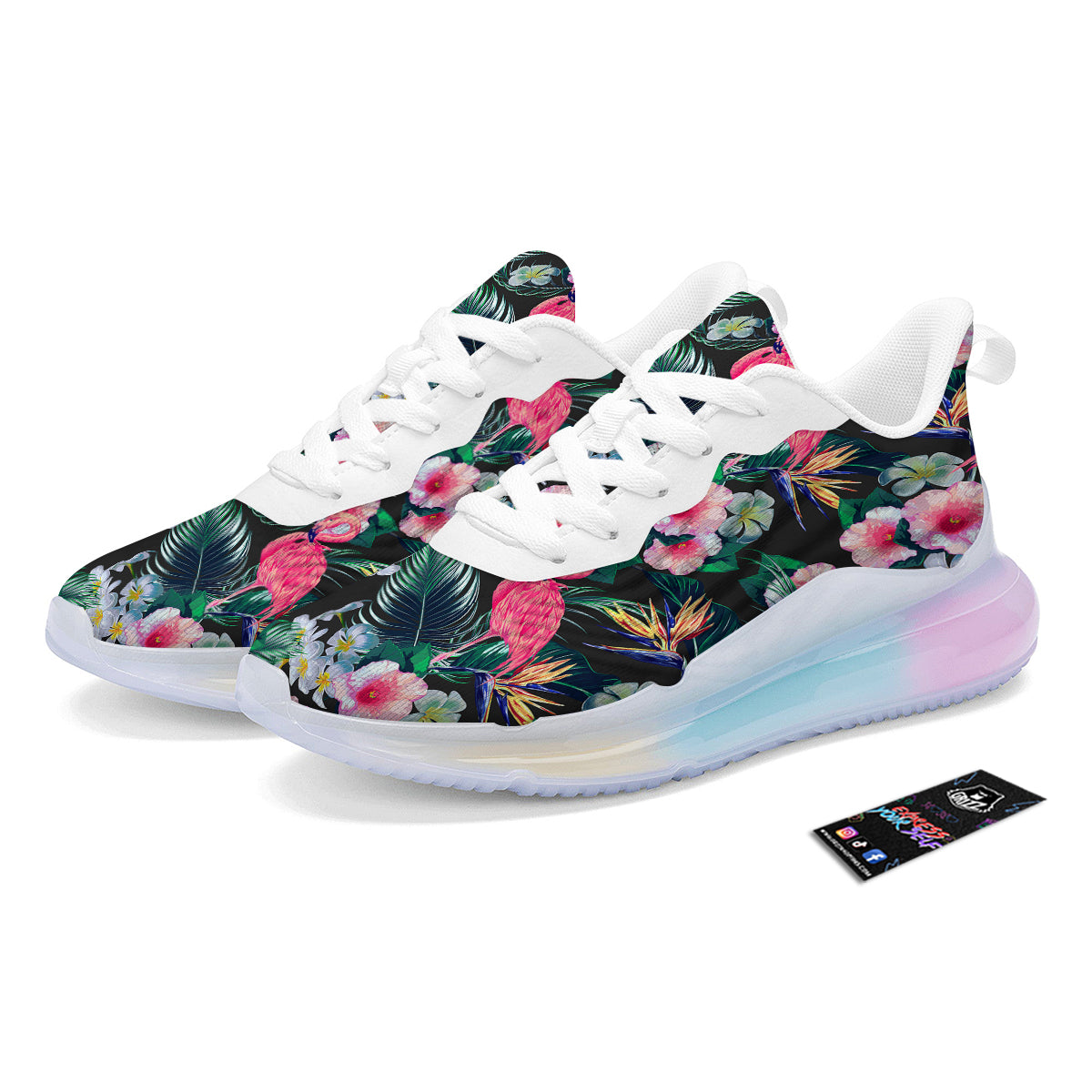 Aloha Flamingo Tropical Print Pattern Running Sneakers-grizzshop