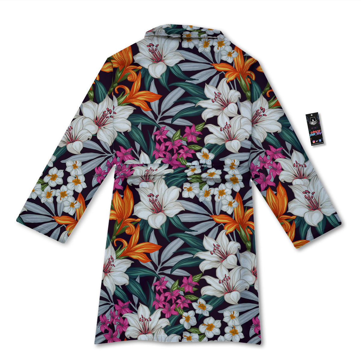 Aloha Flower Tropical Print Pattern Bathrobe-grizzshop