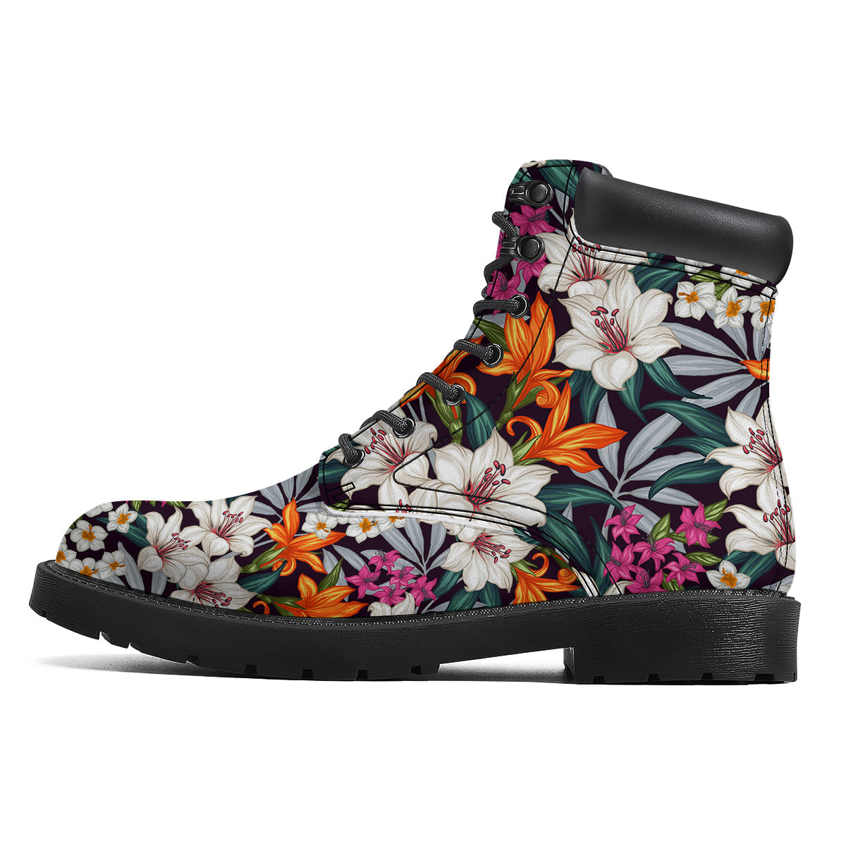Aloha Flower Tropical Print Pattern Boots-grizzshop