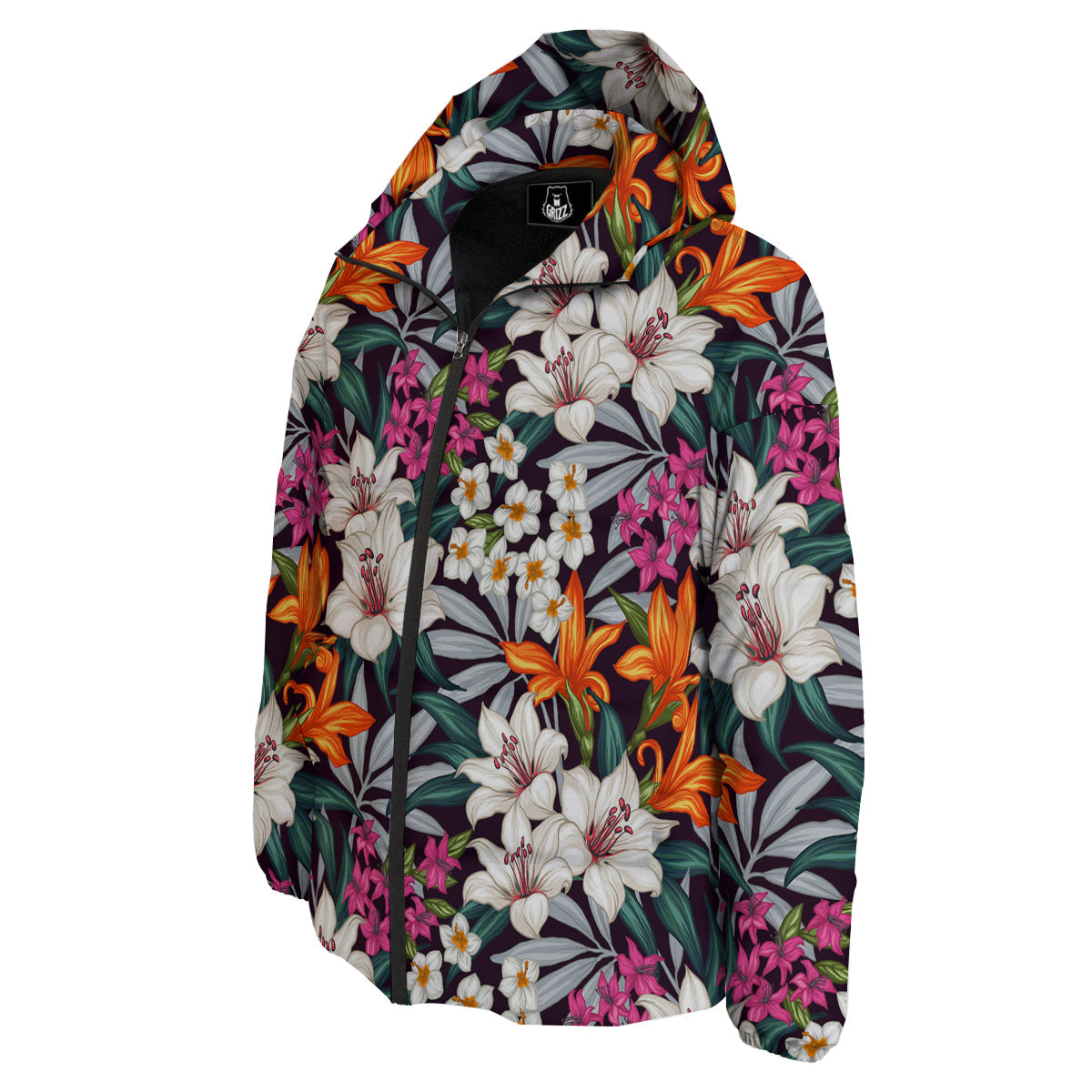 Aloha Flower Tropical Print Pattern Down Jacket-grizzshop