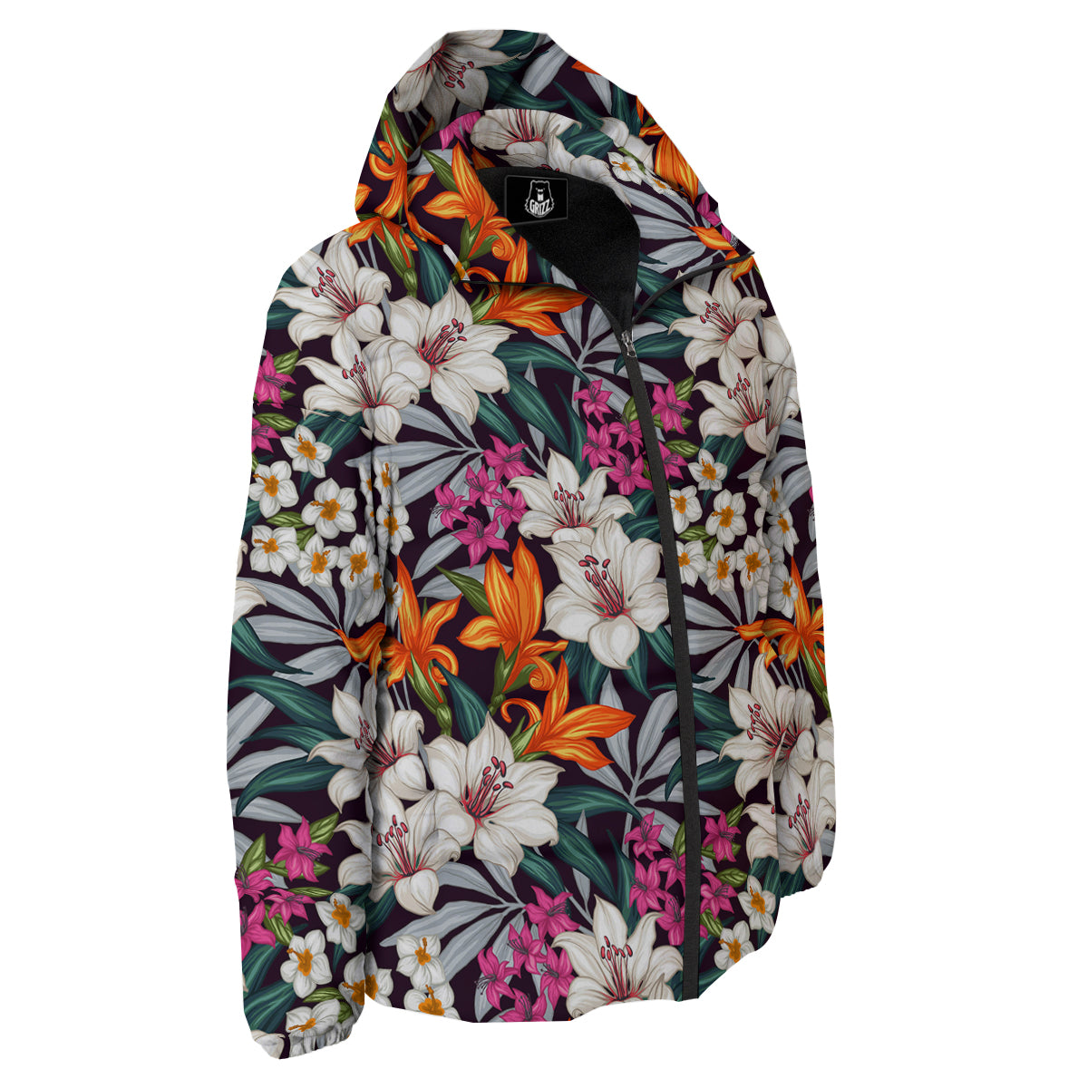 Aloha Flower Tropical Print Pattern Down Jacket-grizzshop