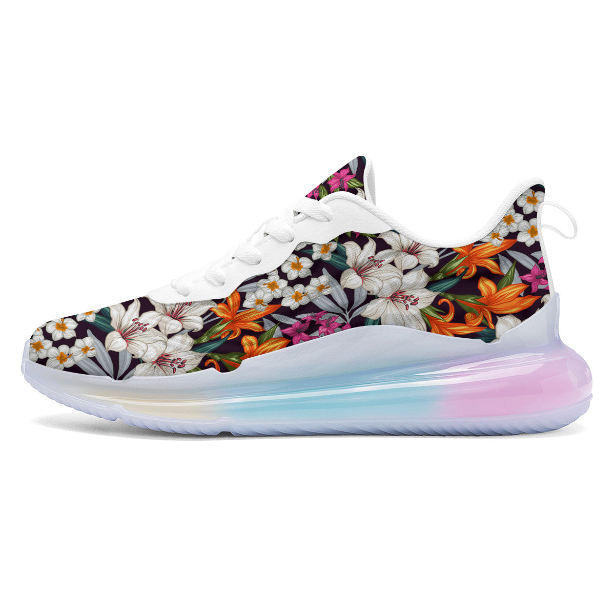 Aloha Flower Tropical Print Pattern Running Sneakers-grizzshop